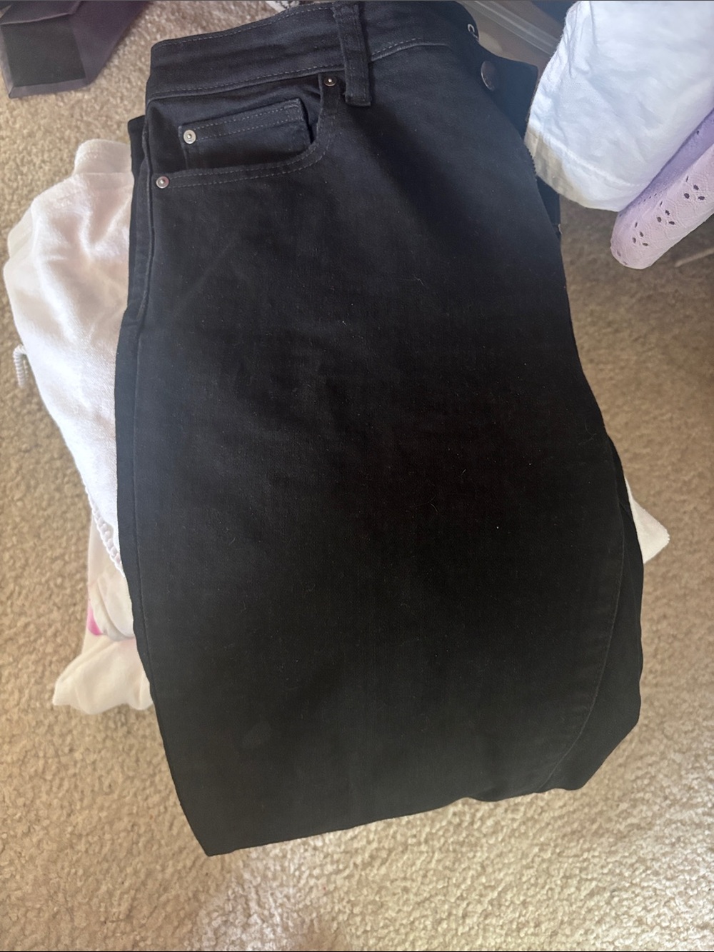 Classic High-Waist Black Denim jeans